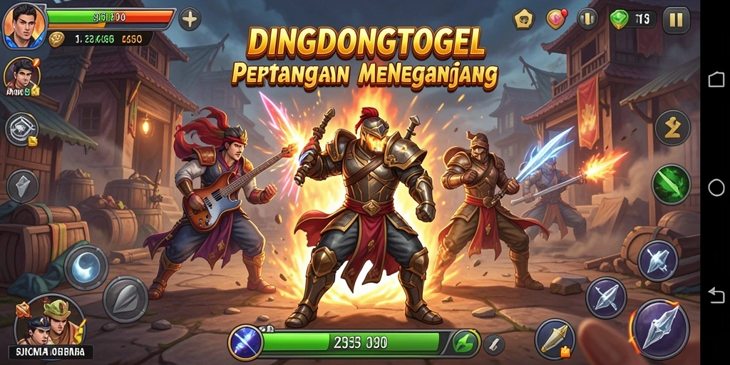 Screenshot gameplay DINGDONGTOGEL yang menunjukkan aksi pertarungan mendebarkan.