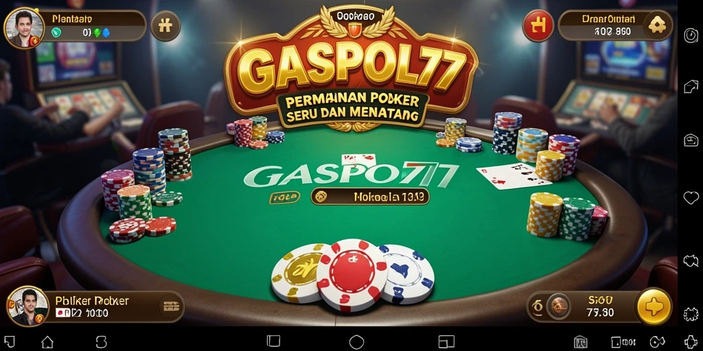 Screenshot GASPOL77 menampilkan aksi seru permainan Poker.