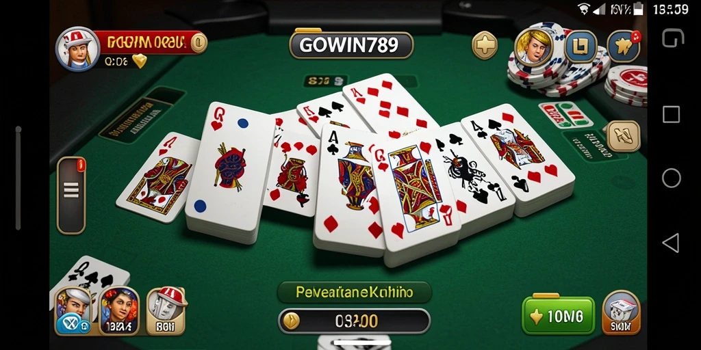 Tampilan gameplay seru dalam permainan Domino GOWIN789.