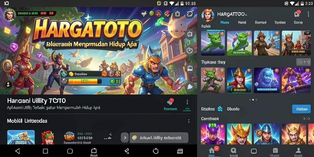 Tampilan HARGATOTO dengan fitur Utility yang memudahkan pengguna.