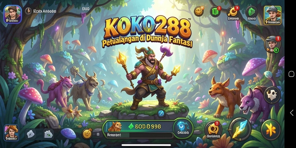 Tampilan gameplay KOKO288 dengan aksi penuh tantangan di dunia fantasi.