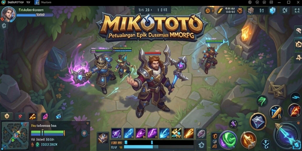 Screenshot MIKOTOTO menunjukkan aksi seru dalam pertempuran MMORPG.