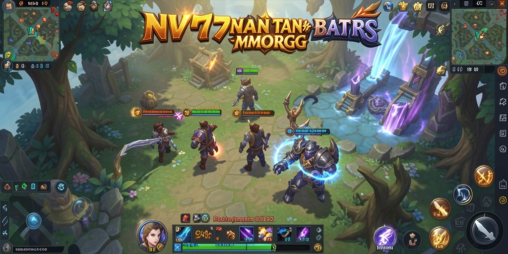 Screenshot gameplay NV77 menunjukkan aksi seru dan grafis menakjubkan dalam MMORPG.