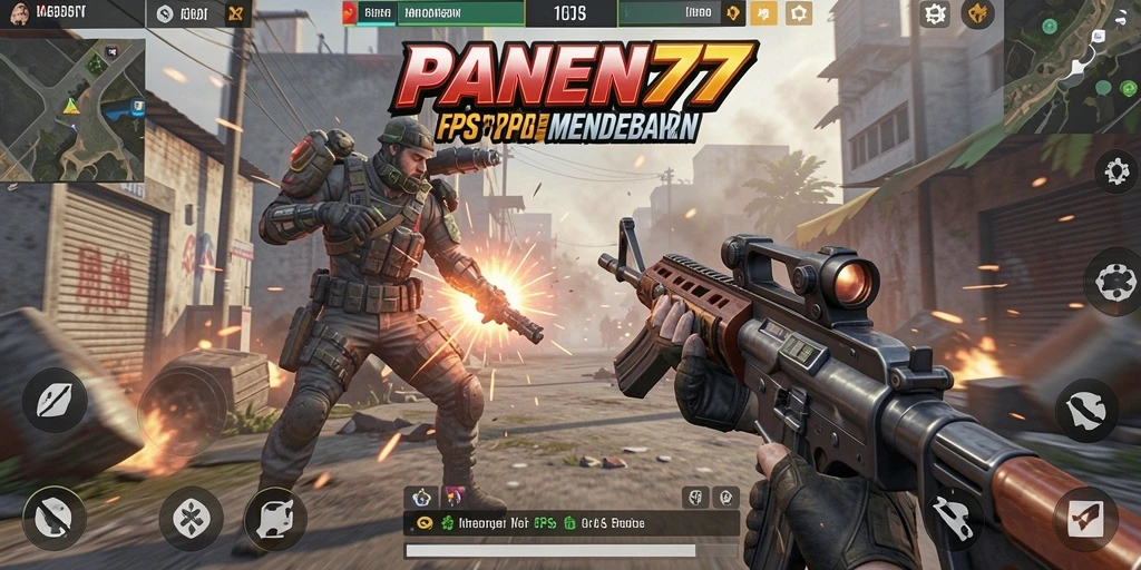 Gameplay seru PANEN77 dalam pertempuran FPS.