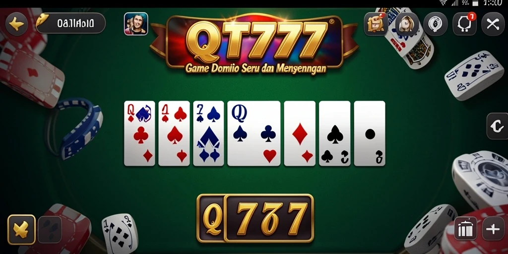 Tangkapan layar dari gameplay seru dalam permainan Domino QT777.