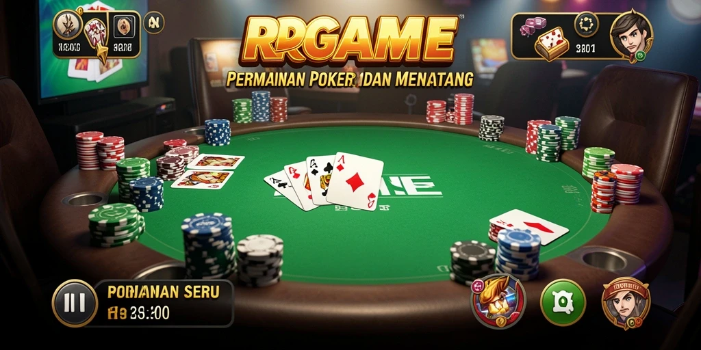 Tampilan gameplay seru dari RPGAME di arena Poker.