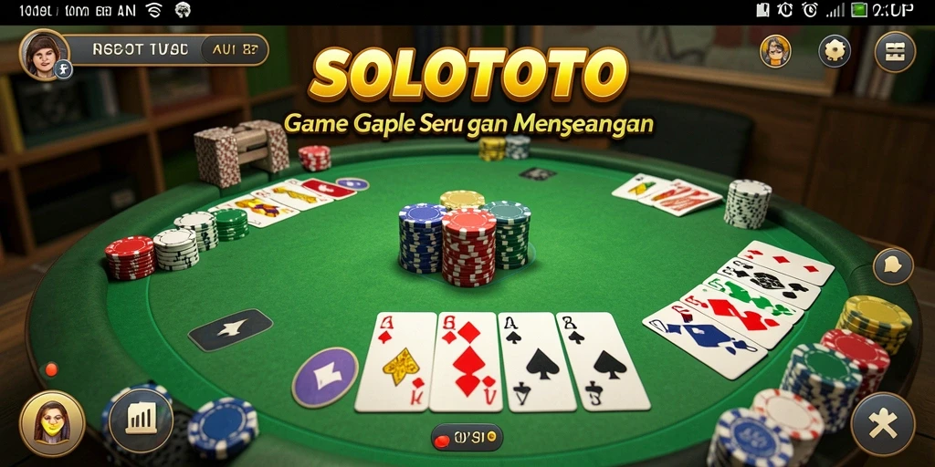 Tampilan menarik dari gameplay Gaple di SOLOTOTO.