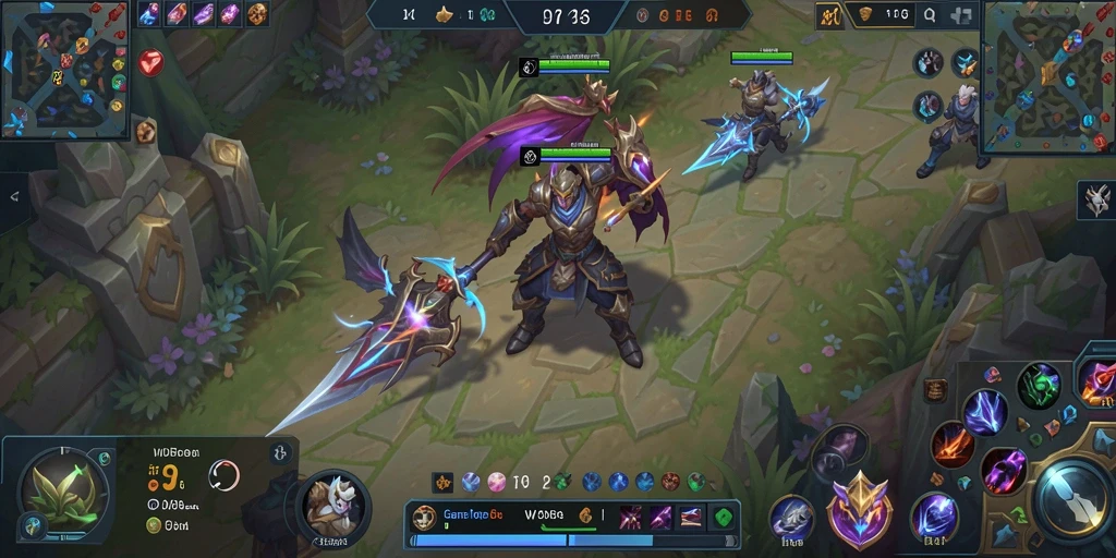 Tangkapan layar menunjukkan aksi seru dalam gameplay MOBA.